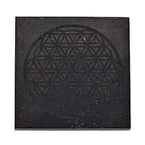 Natural Shungite Fullerene Embossed Square Tile 1100.00 Ct.