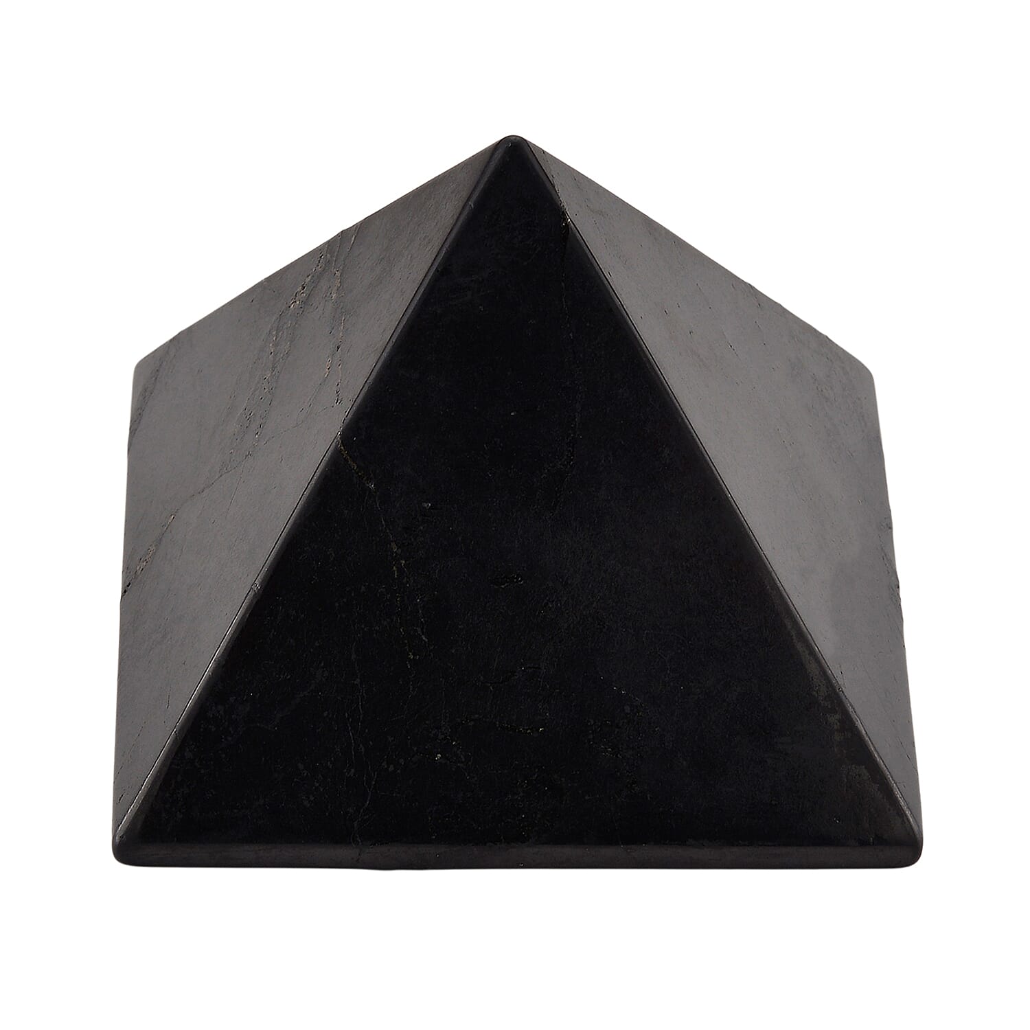 Natural Shungite Pyramid Figurine 3000.00 Ct.