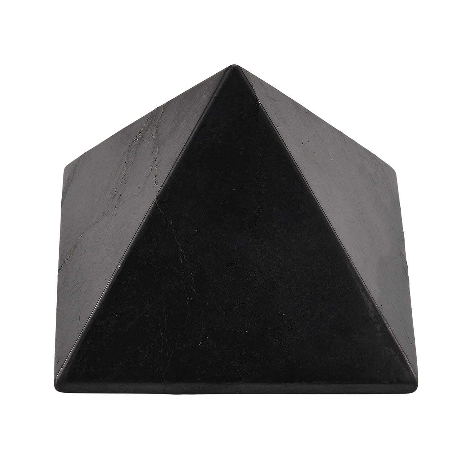 Natural Shungite Pyramid Figurine 3000.00 Ct.
