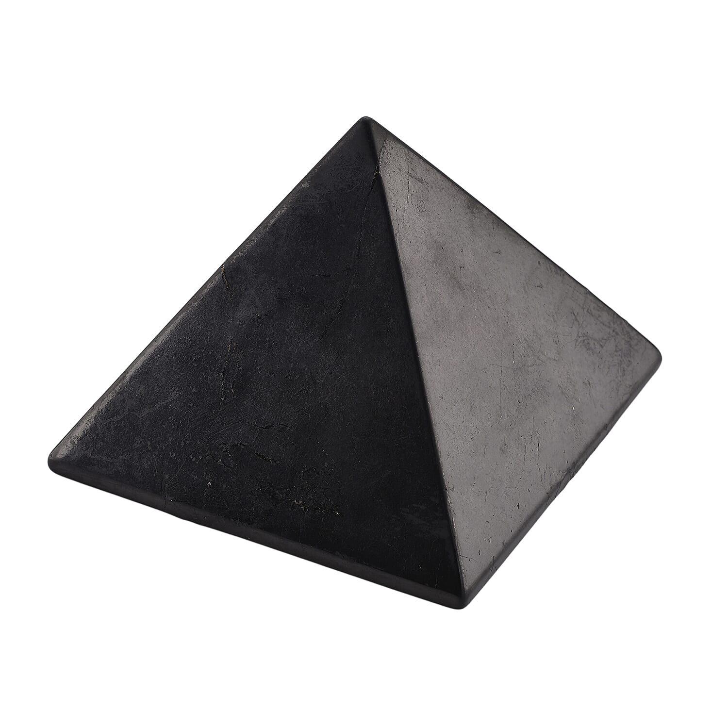 Natural Shungite Pyramid Figurine 3000.00 Ct.