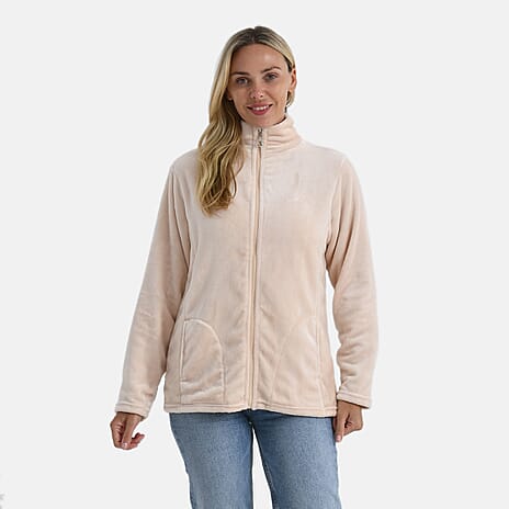 Styled By Faux Fur Coat (Size XL) - Beige