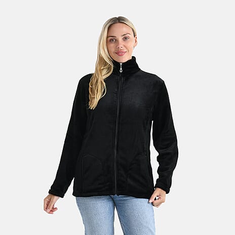 Styled By Patterned Coat (Size - Medium) - Black