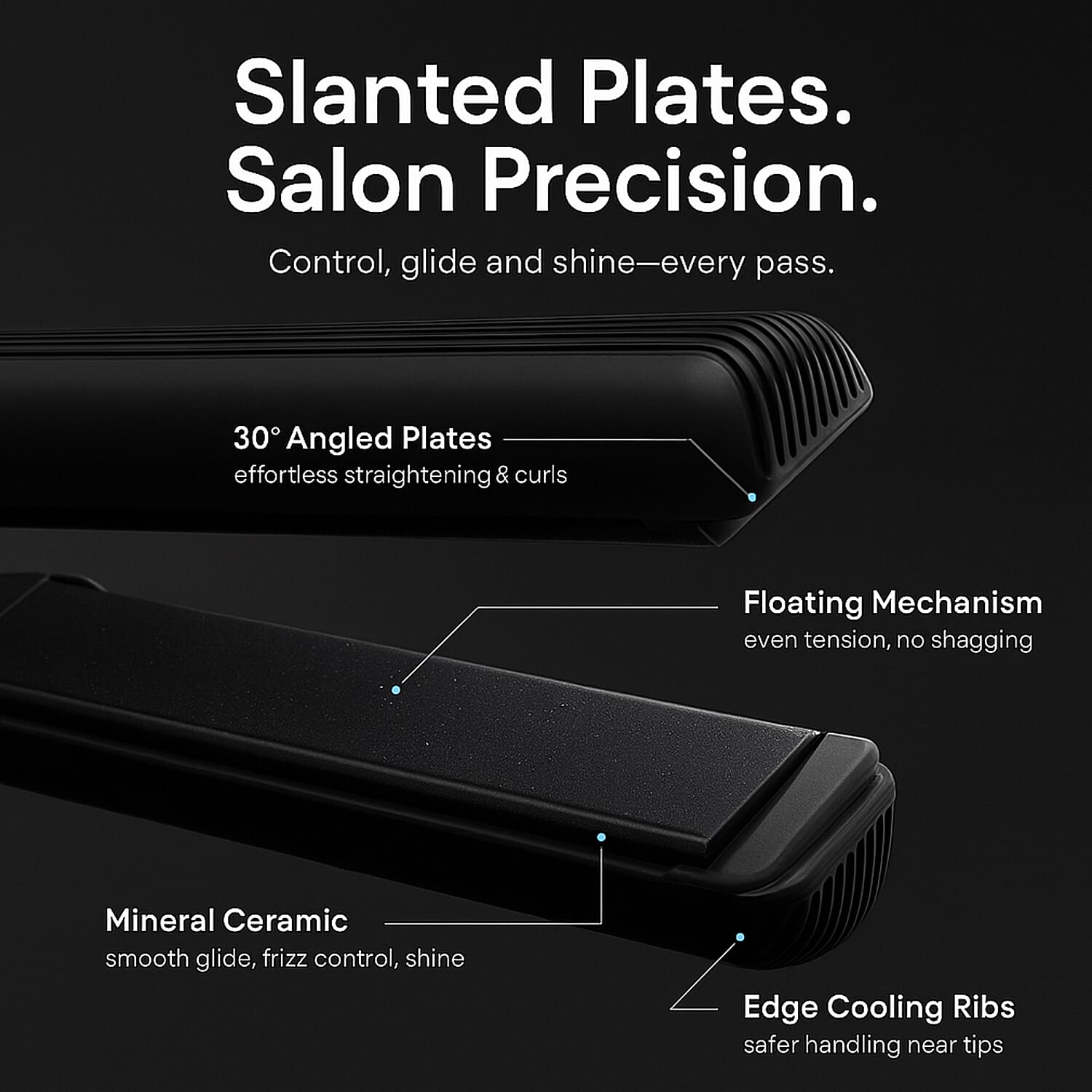 Hur.iron Slant Hair Straightener