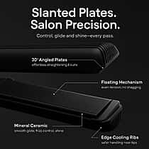 Hur.iron Slant Hair Straightener &ndash; Precision Styling Tool