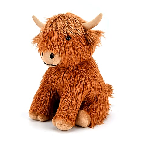 Bliss - Beyond Poseable Highland Cow Plush Toy (34 Cm) - Brown