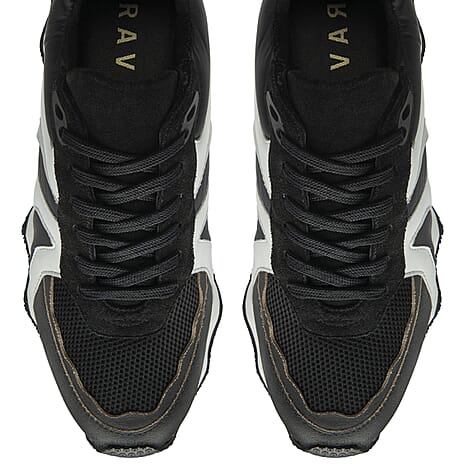 Ravel Suede Leather Blend Lace Up Trainers (Size 5) - Black