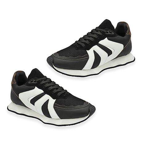Ravel Suede Leather Blend Lace Up Trainers (Size 8) - Black