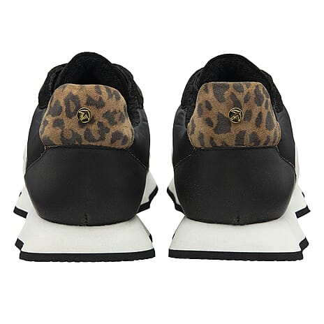 Ravel Suede Leather Blend Lace Up Trainers (Size 8) - Black