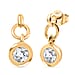 LUXURIANT 0.50 Ct. Lab Grown Diamond Dangling Earring in Rhodium Overlay Sterling Silver (SI-GH)
