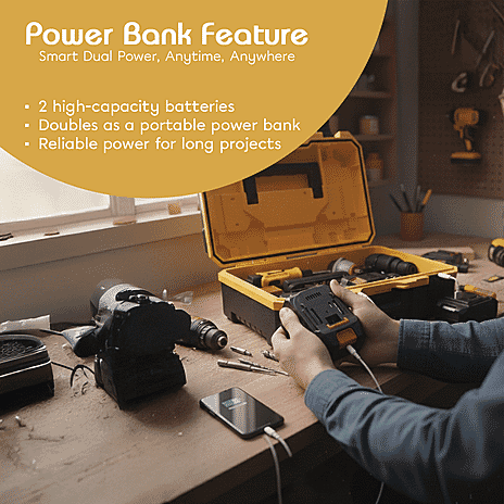 Tool Kit Home (Size 36x19 cm) - Black Yellow & Black Yellow