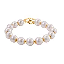 Designer Inspired Edison Pearl Beads Bracelet (Size 7) with Lobster Clasp in Yellow Gold Overlay Sterling Silver 116.50 Ct.