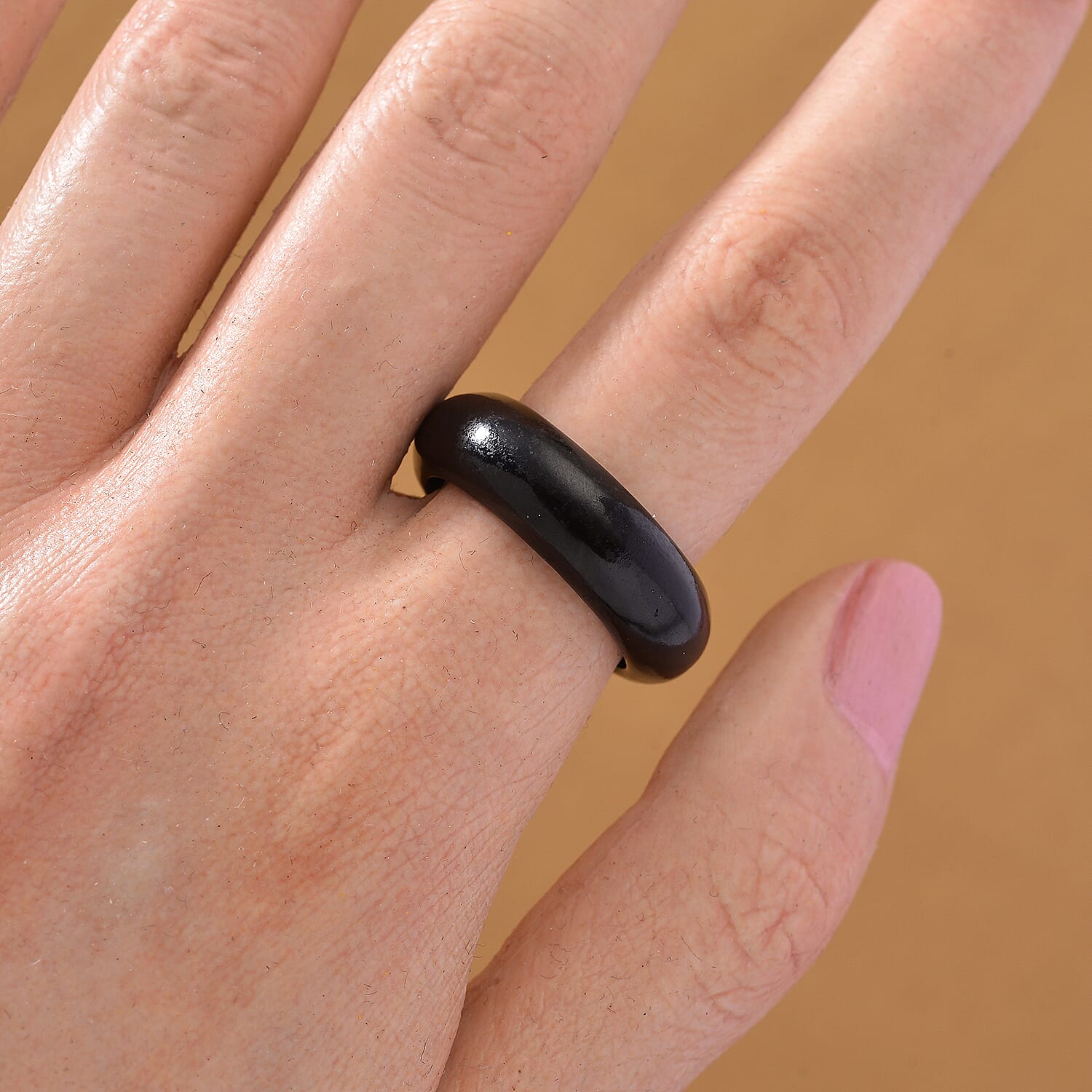 Natural Shungite Stone Ring 19.10 Ct