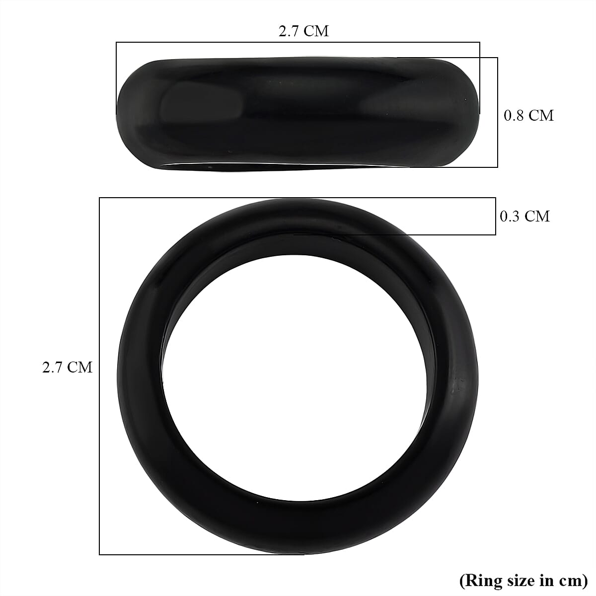 Natural Shungite Stone Ring 19.10 Ct