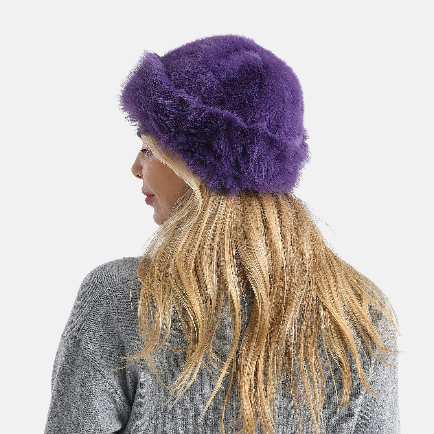 Styled By Patterned Hat, Cap and Earmuff (Size 58x1 cm) - Purple