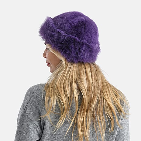 Styled By Patterned Hat, Cap and Earmuff (Size 58x1 cm) - Purple