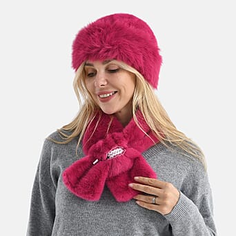 https://tjcuk.sirv.com/Products/82/4/8247465/Faux-Fur-Scarf-Hat-Two-Piece-Set-One-Size-Pink_8247465.jpg?w=342&h=342
