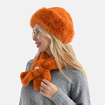 https://tjcuk.sirv.com/Products/82/4/8247468/Faux-Fur-Scarf-Hat-Two-Piece-Set-One-Size-Orange_8247468_1.jpg?w=342&h=342