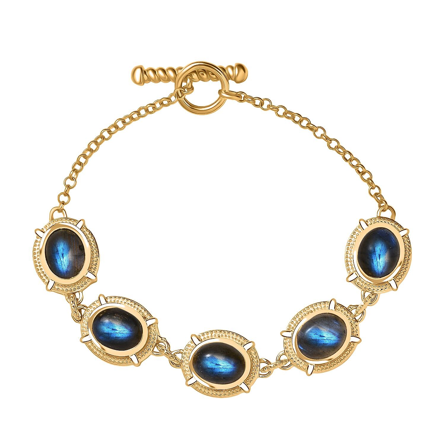 Labradorite Cluster Bracelet (Size 7.5) 13.98 Ct.