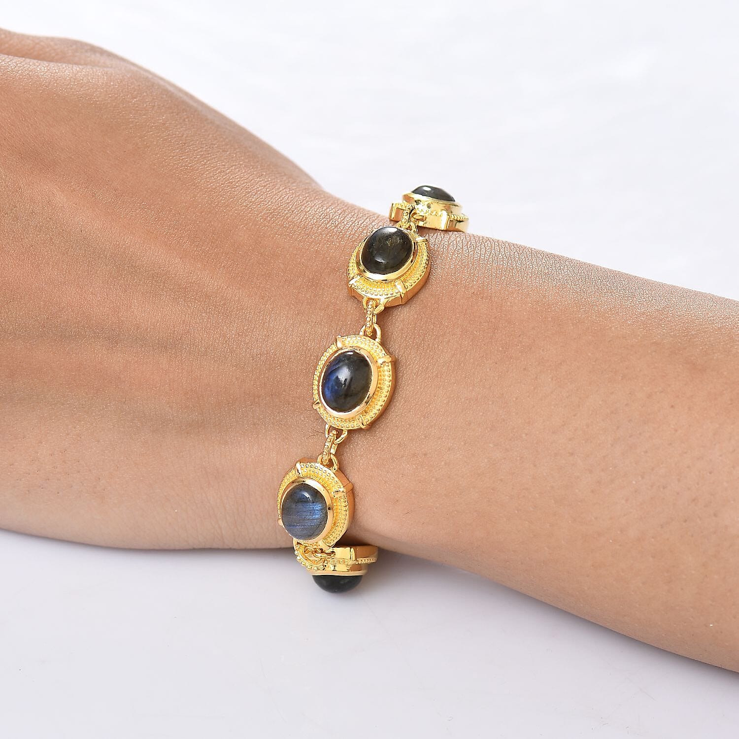 Labradorite Cluster Bracelet (Size 7.5) 13.98 Ct.