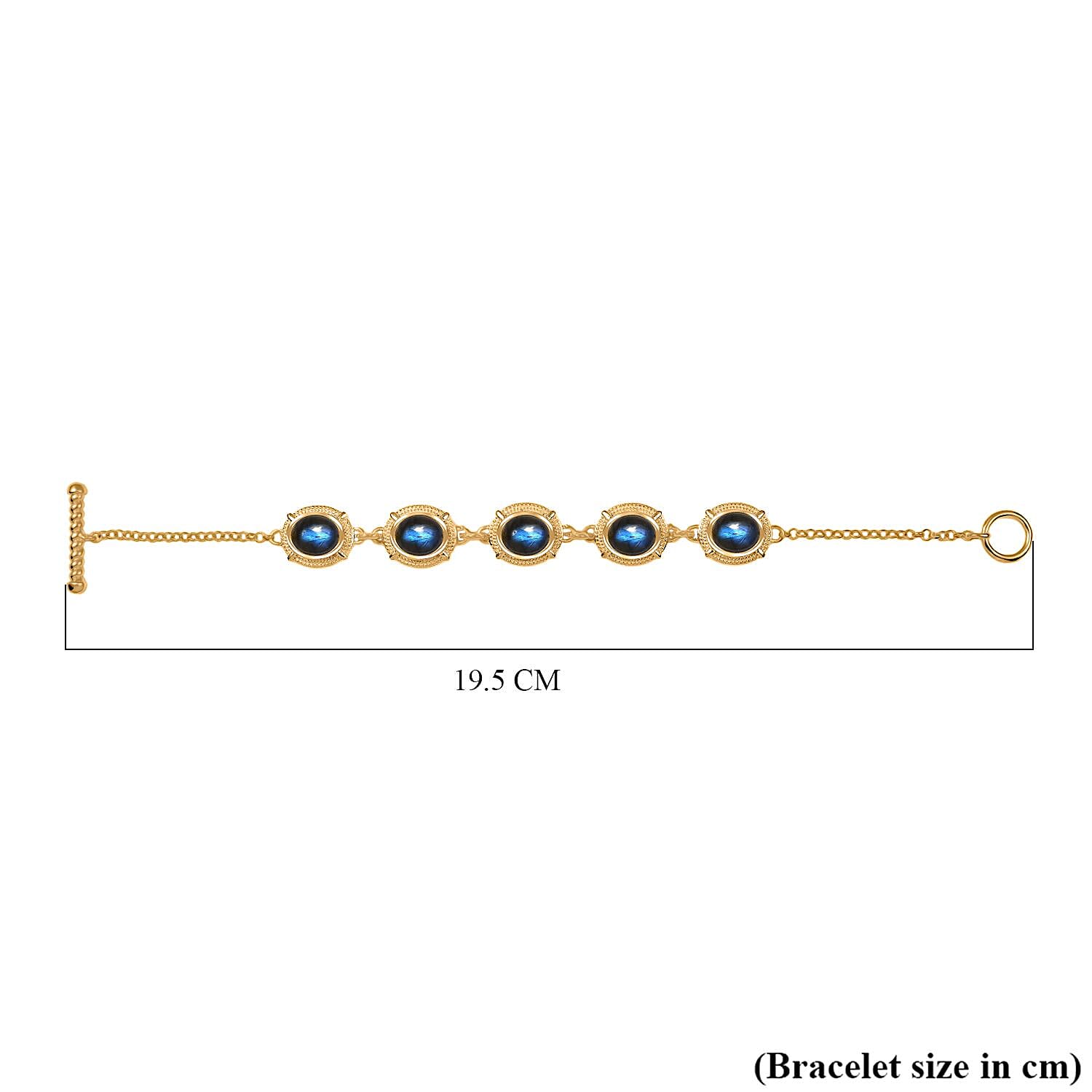 Labradorite Cluster Bracelet (Size 7.5) 13.98 Ct.