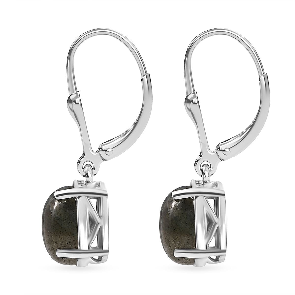 D'Joy Labradorite Earring in Platinum Overlay Sterling Silver 3.83 Ct.