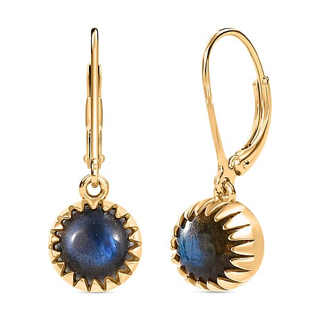 EverTrue Solitaire Lever Back Earring Pure Yellow Brass Mix Metal  4.332  Ct.