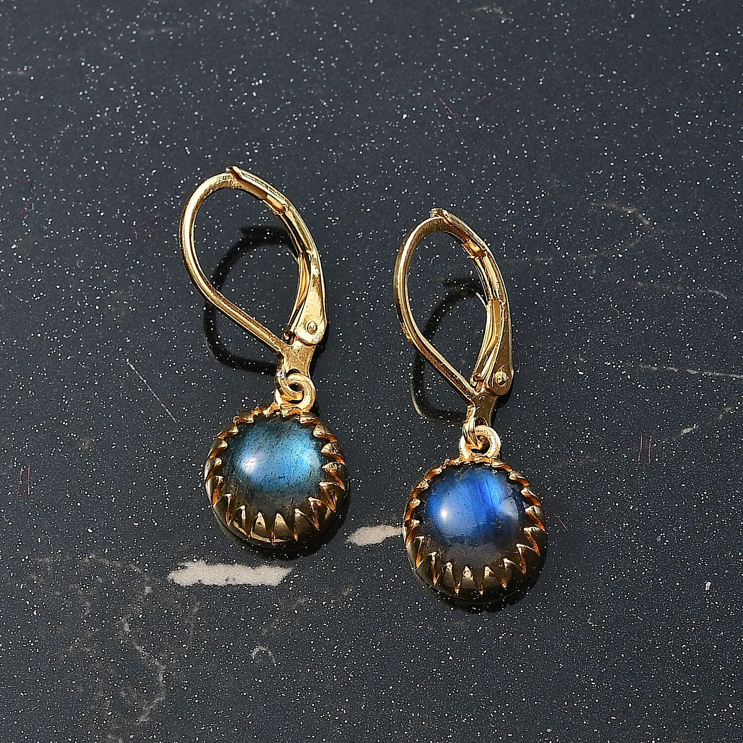 EverTrue Solitaire Lever Back Earring Pure Yellow Brass Mix Metal  4.332  Ct.