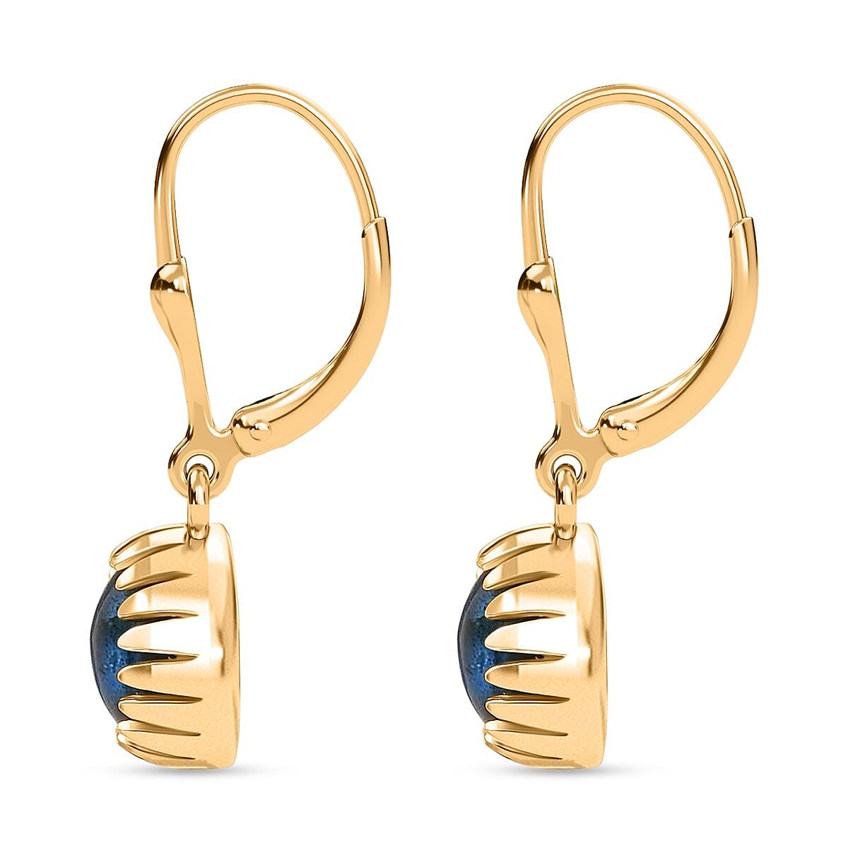 EverTrue Solitaire Lever Back Earring Pure Yellow Brass Mix Metal  4.332  Ct.