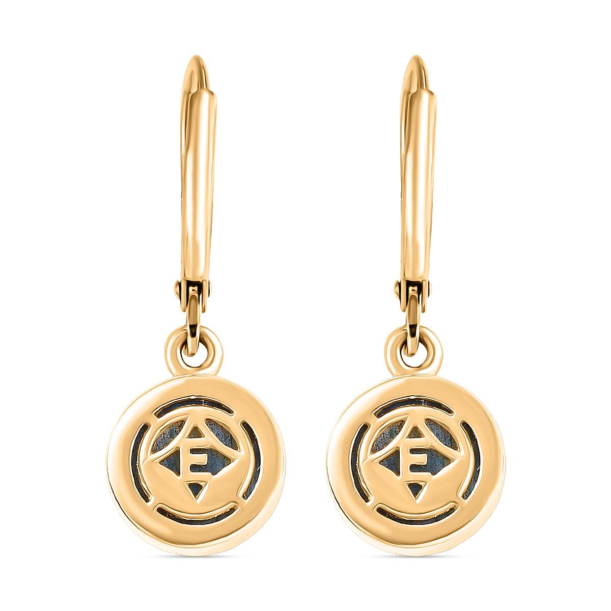 EverTrue Solitaire Lever Back Earring Pure Yellow Brass Mix Metal  4.332  Ct.