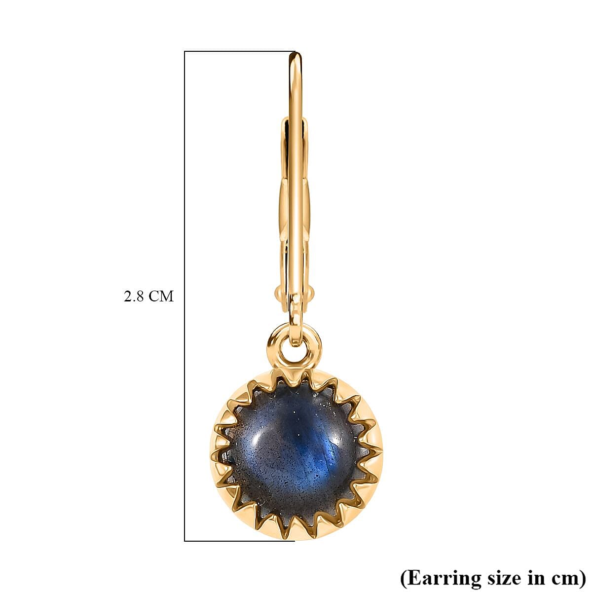 EverTrue Solitaire Lever Back Earring Pure Yellow Brass Mix Metal  4.332  Ct.