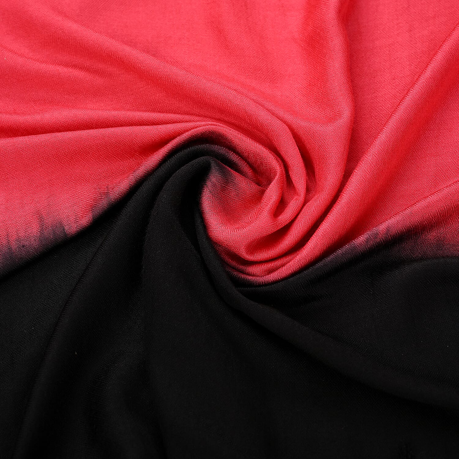 Tamsy Dual Shade Ombre Stole (Size 210 x 70 cm) - Rose Red & Black