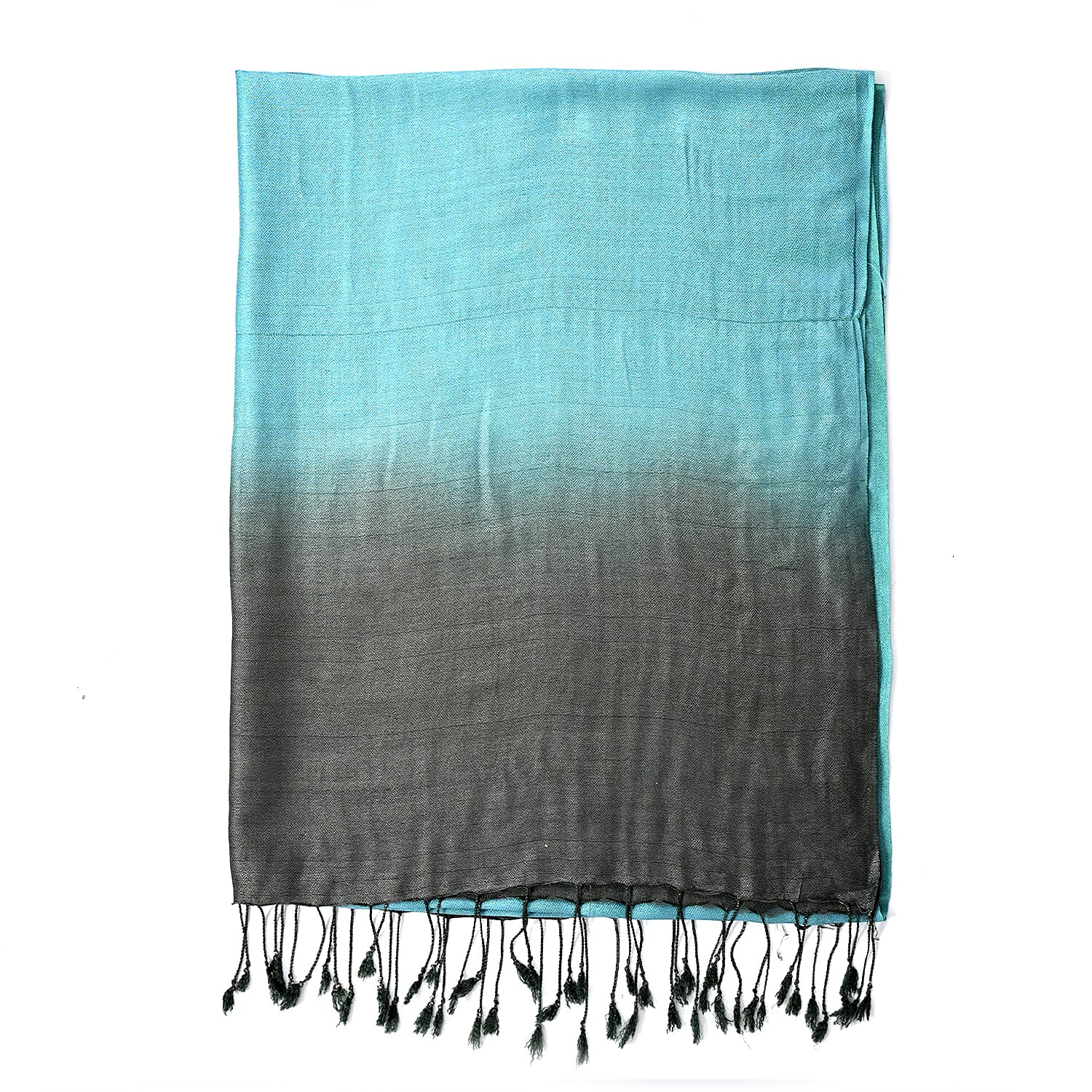 Tamsy Dual Shade Ombre Stole (Size 210 x 70 cm) - Cream & Grey