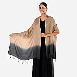 Tamsy Dual Shade Ombre Stole (Size 210 x 70 cm) - Cyan & Turquoise