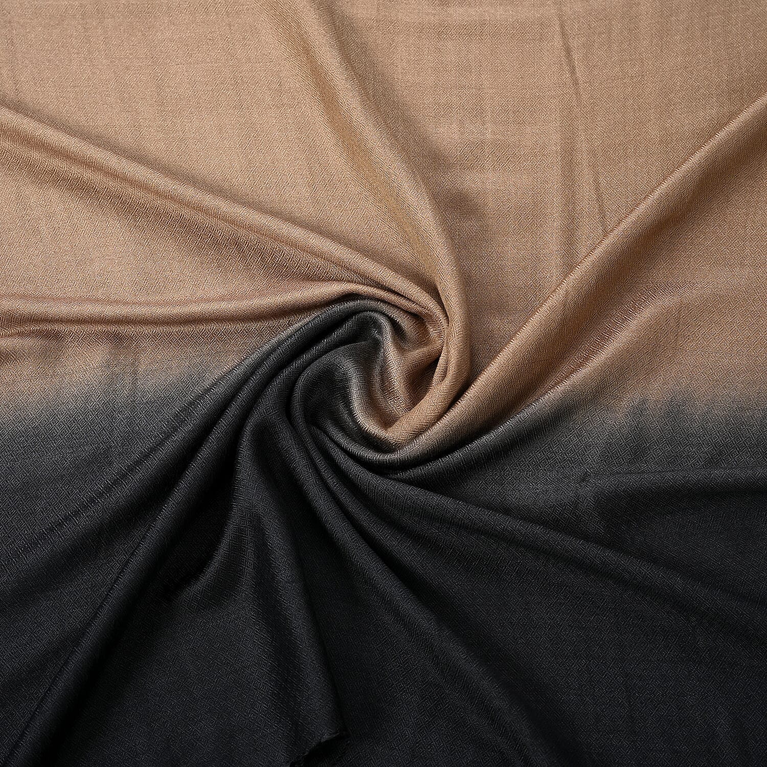 Tamsy Dual Shade Ombre Stole (Size 210 x 70 cm) - Light Brown & Dark Blue