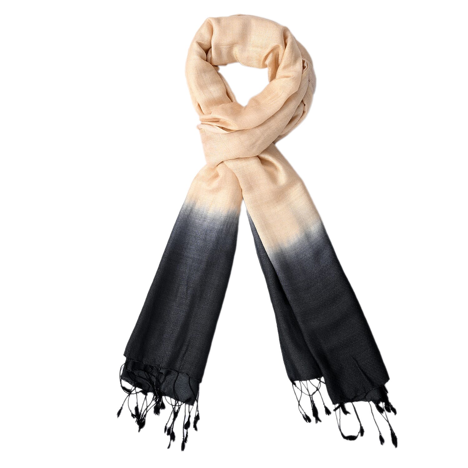 Tamsy Dual Shade Ombre Stole (Size 210 x 70 cm) - Cyan & Turquoise