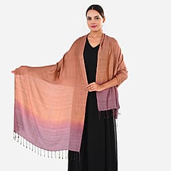 Tamsy Dual Shade Ombre Stole (Size 210 x 70 cm) - Cyan & Turquoise