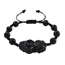 Natural Shungite Pixiu Adjustable Bracelet (Size 6.5 - 9 Adjustable) 70.00 Ct.