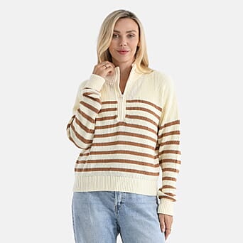https://tjcuk.sirv.com/Products/82/4/8247649/Maisi-Cotton-Stripe-Jumper-Size-L-XL-Beige-Navy_8247649.jpg?w=342&h=342