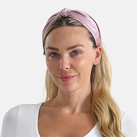 Tamsy Set of 3 Knotted Headbands - Pink, Beige & Black