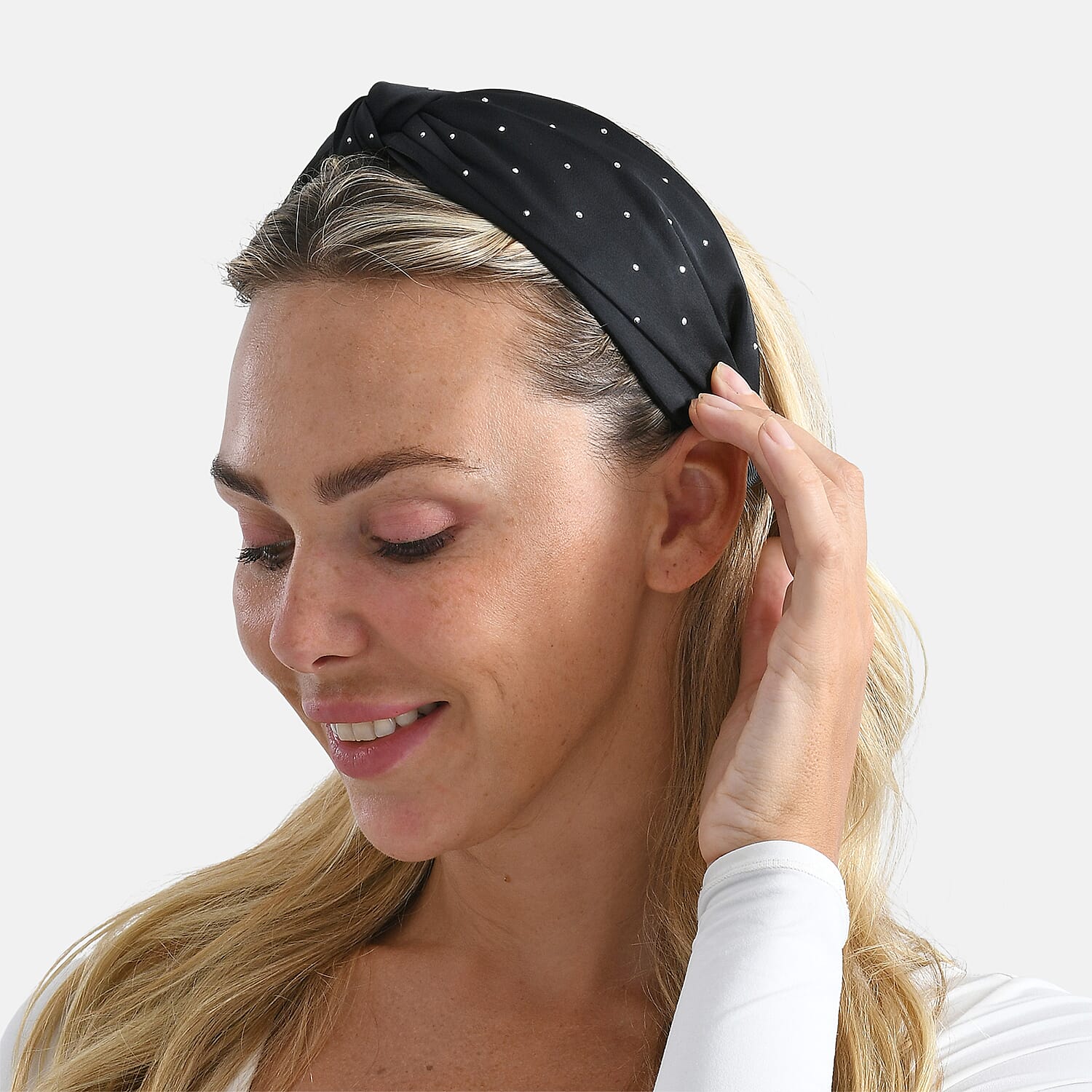 Tamsy Set of 3 Knotted Headband - Black, Grey & Cream