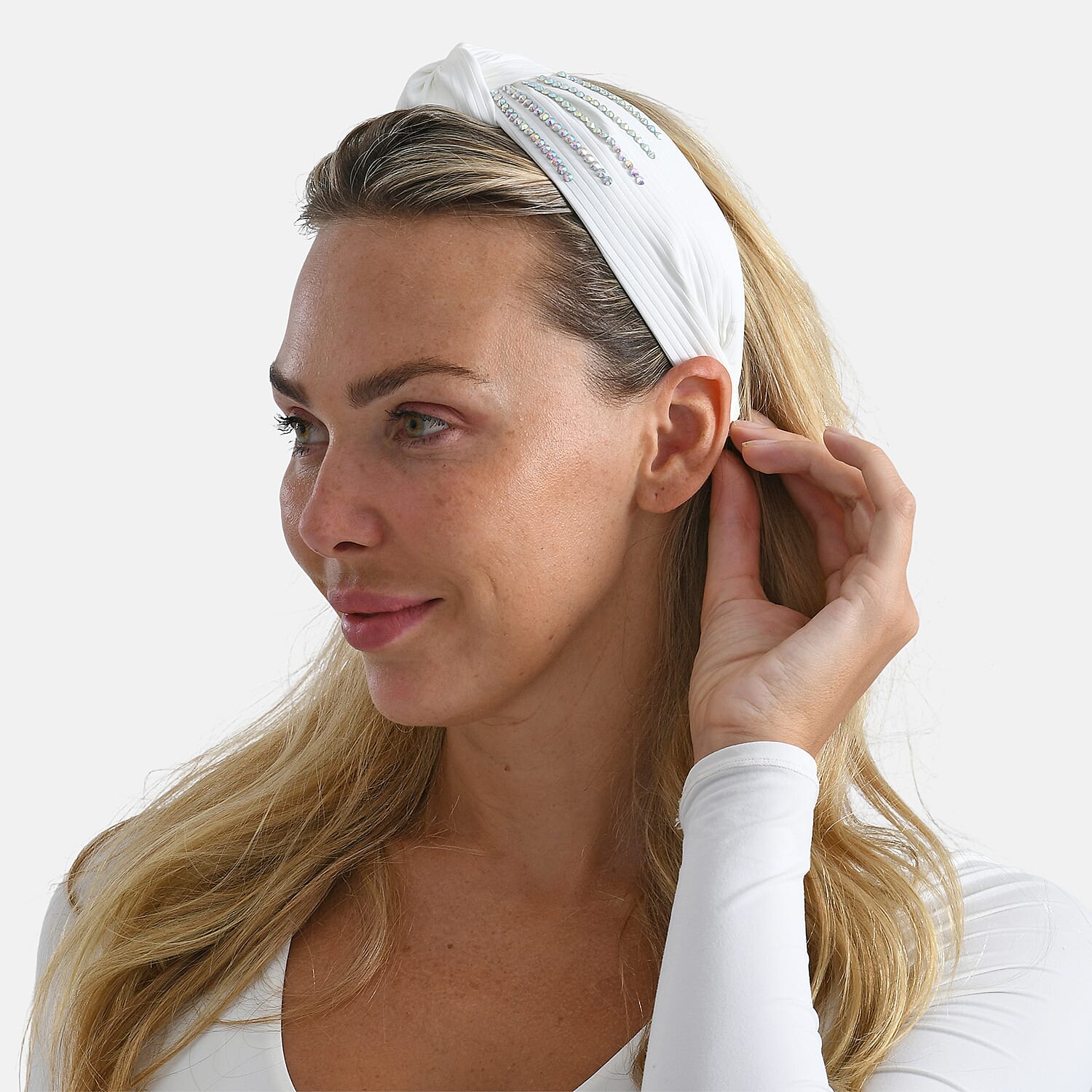 Tamsy Set of 3 Knotted Headband - Black, White & Pink