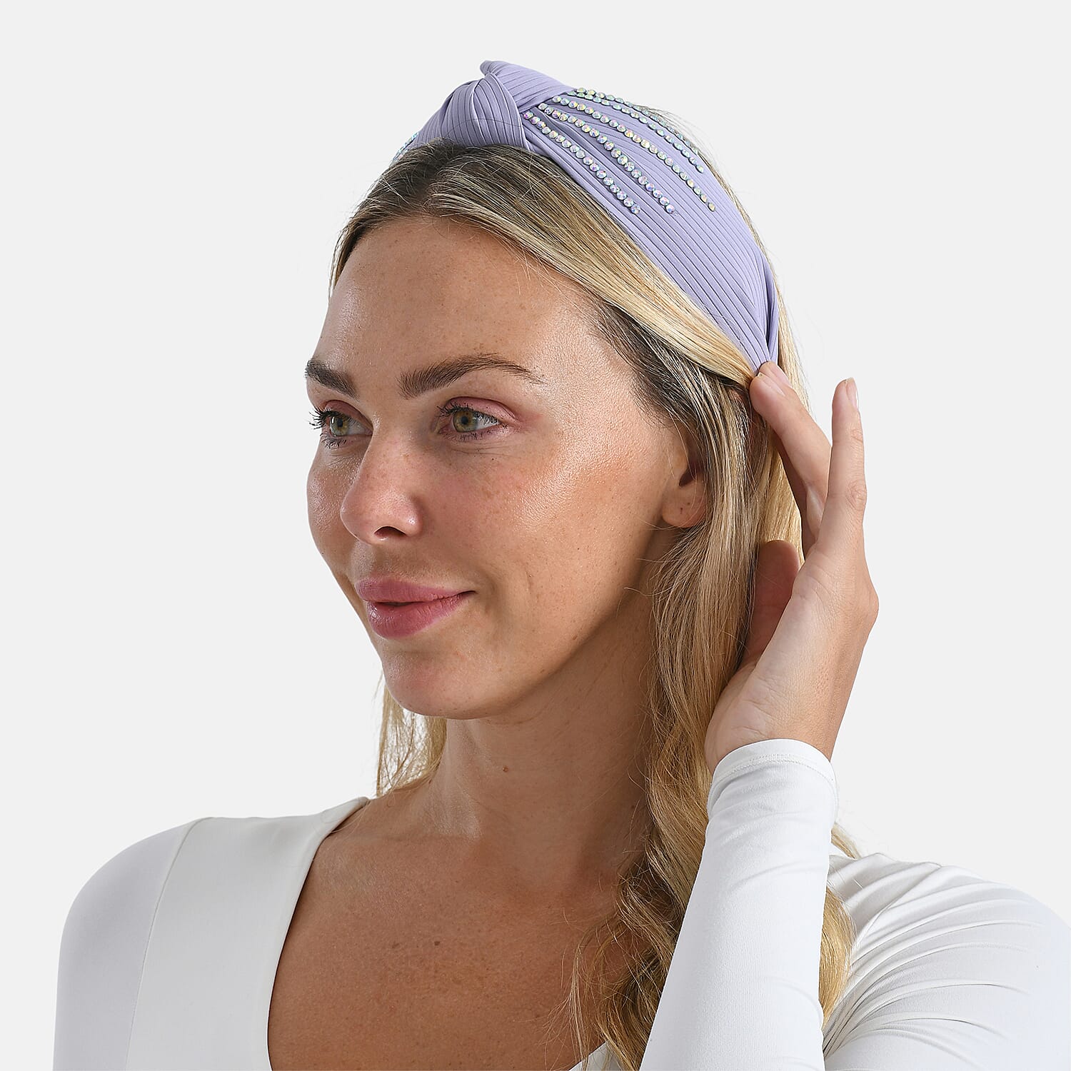 Tamsy Set of 3 Knotted Headband - Grey, Yellow & Purple