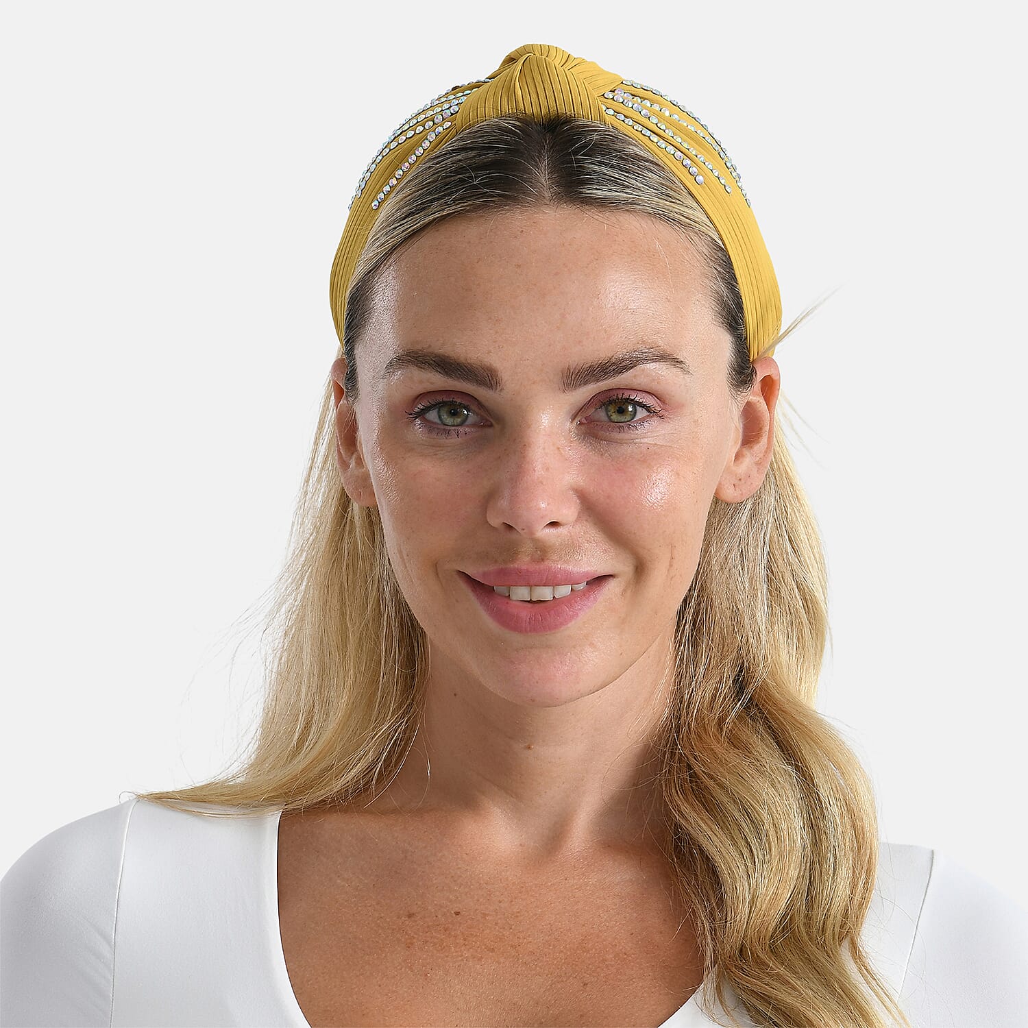 Tamsy Set of 3 Knotted Headband - Grey, Yellow & Purple