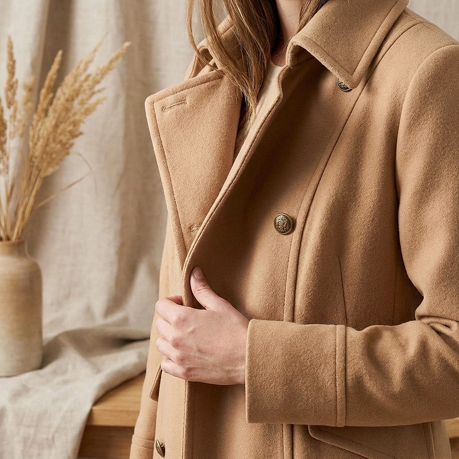 La Marey Signature Military Tailored Midi Coat