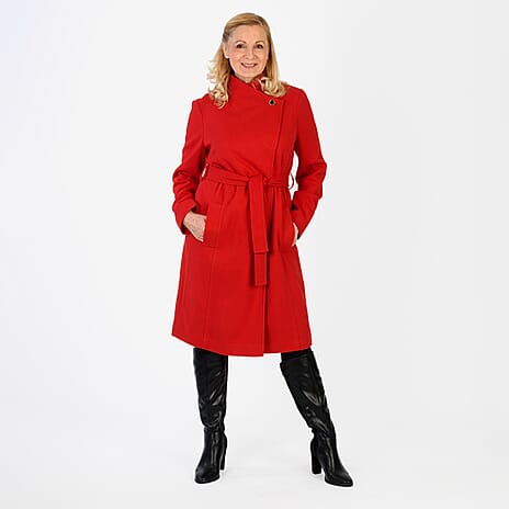 La Marey Signature Wrap Coat (Size L) - Red