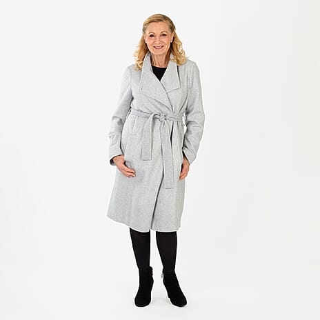 La Marey Signature Wrap Coat (Size L) - Grey