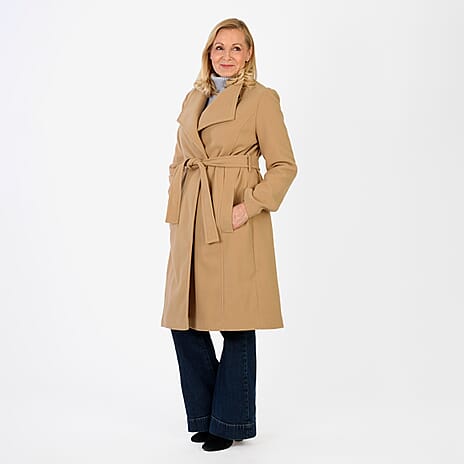 La Marey Signature Wrap Coat (Size L) - Camel