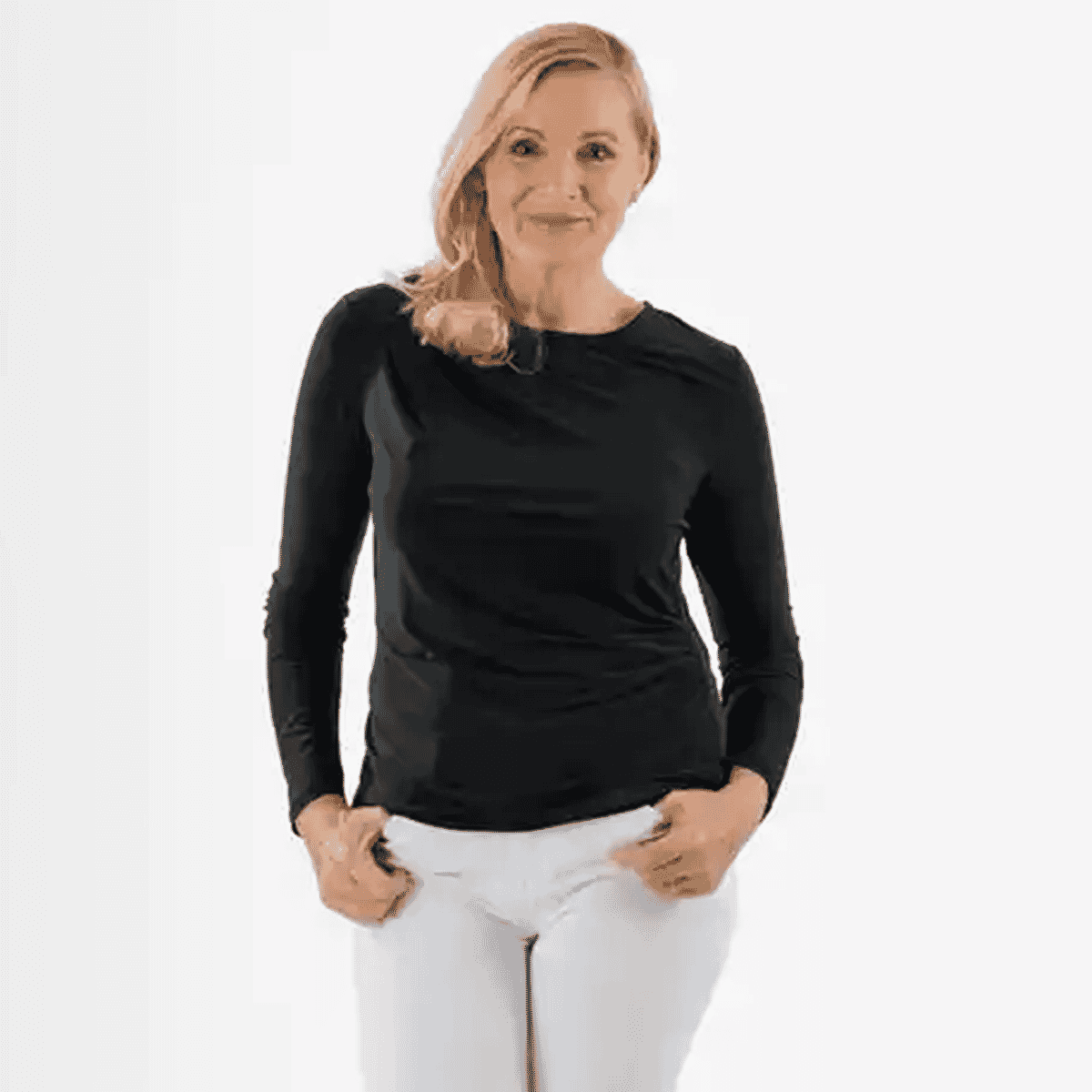 La Marey Long Sleeve Side Fall Top