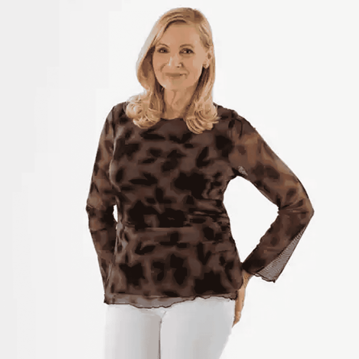 La Marey Long Sleeve Side Fall Top