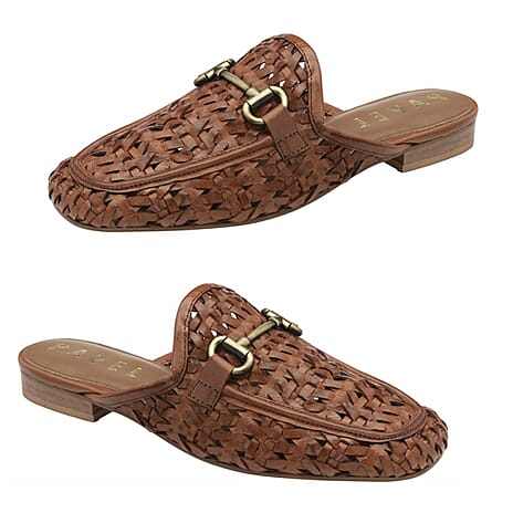 Ravel Women's Leather Anston Crochet Loafers (Size 4) - Tan